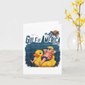 Golf van Amerika EST 2025 4 juli Funny Trum Kaart (Gele Bloem)