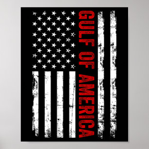 Golf van Amerika EST 2025 Amerikaanse vlag Patriot Poster