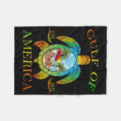 Golf van Amerika EST 2025 Funny Turtle Fleece Deken (Voorkant (Horizontaal))