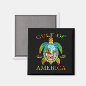Golf van Amerika EST 2025 Funny Turtle Magneet (Voorkant / Achterkant)