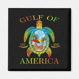 Golf van Amerika EST 2025 Funny Turtle Magneet