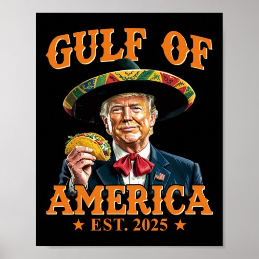 Golf van Amerika EST 2025 Grappige Trump Poster (Voorkant)