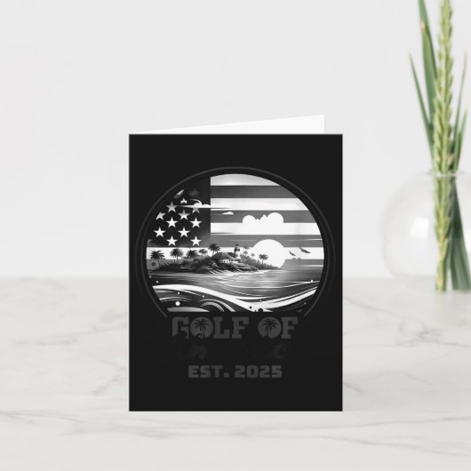 Golf van Amerika EST 2025 Retro Beach _1 Kaart (Voorkant)