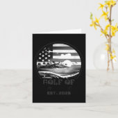 Golf van Amerika EST 2025 Retro Beach _1 Kaart (Gele Bloem)