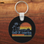 Golf van Amerika EST 2025 Retro Beach 1 Sleutelhanger (Voorkant)