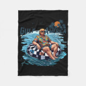 Golf van Amerika EST 2025 Retro  Beach 20 Fleece Deken (Voorkant)