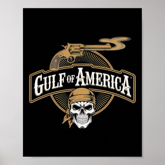 Golf van Amerika EST 2025 Retro Beach 5 Poster (Voorkant)