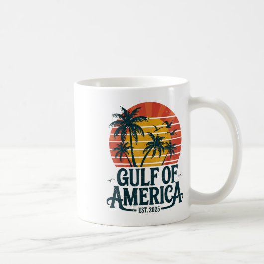 Golf van Amerika EST 2025 Retro  Beach Koffiemok (Rechts)