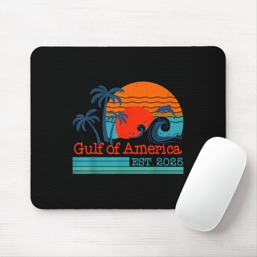 Golf van Amerika EST 2025 Retro  Beach Muismat (Met muis)