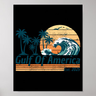 Golf van Amerika EST 2025 Retro Beach Poster