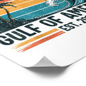 Golf van Amerika EST 2025 Retro Beach Poster (Hoek)