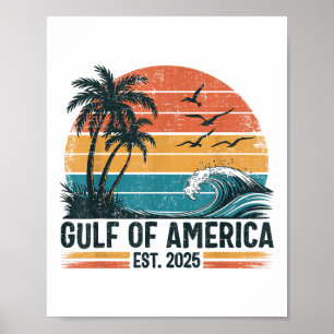 Golf van Amerika EST 2025 Retro Beach Poster