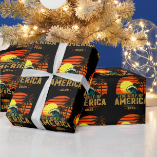Golf van Amerika Est 2025 Retro Vintage Cadeaupapier
