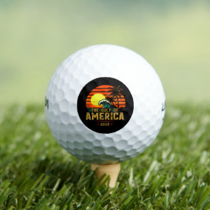 Golf van Amerika Est 2025 Retro Vintage Golfballen