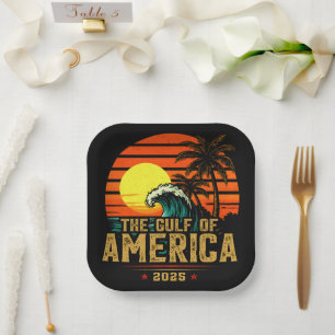 Golf van Amerika Est 2025 Retro Vintage Papieren Bordje