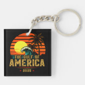 Golf van Amerika Est 2025 Retro Vintage Sleutelhanger (Achterkant)