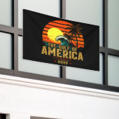 Golf van Amerika Est 2025 Retro Vintage Spandoek (Buitenkant Gebouw)