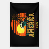Golf van Amerika Est 2025 Retro Vintage Spandoek (Verticaal)