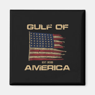 Golf van Amerika Est sinds 2025 Amerikaanse vlag N Magneet