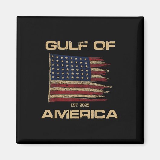 Golf van Amerika Est sinds 2025 Amerikaanse vlag N Magneet (Voorkant)