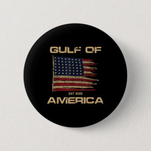 Golf van Amerika Est sinds 2025 Amerikaanse vlag N Ronde Button 5,7 Cm