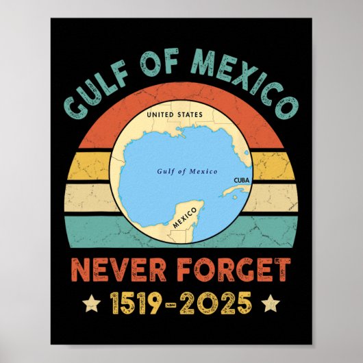 Golf van Amerika Grappig Golf van Mexico Nooit Voo Poster (Voorkant)