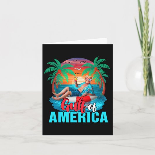Golf van Amerika Grappig Trump op het strand Trots Kaart (Voorkant)