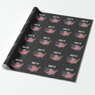 Golf van Amerika Grappig Trump USA Kaart Vlag Cadeaupapier