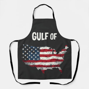 Golf van Amerika Grappig Trump USA Kaart Vlag Schort