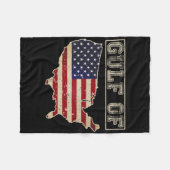 Golf van Amerika Grappig Vlag van de VS 12 Fleece Deken (Voorkant (Horizontaal))