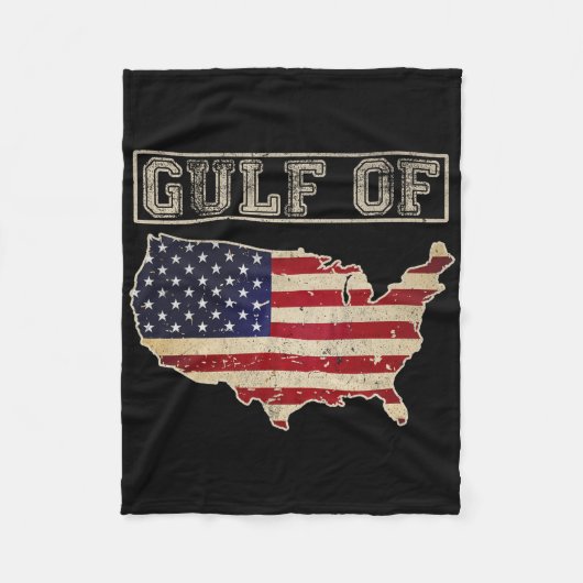Golf van Amerika Grappig Vlag van de VS 12 Fleece Deken (Voorkant)