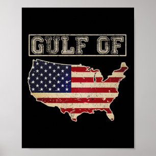 Golf van Amerika Grappig Vlag van de VS 12 Poster