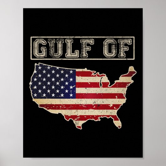 Golf van Amerika Grappig Vlag van de VS 12 Poster (Voorkant)