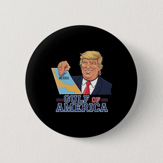 Golf van Amerika Grappige Golf van Mexico 4 juli Ronde Button 5,7 Cm (Voorkant)