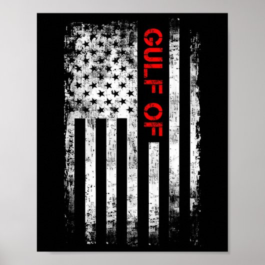 Golf van Amerika Grappige Golf van Mexico Vlag van Poster (Voorkant)