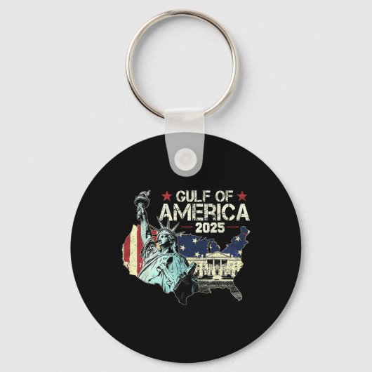 Golf van Amerika Grappige Golf van Mexico Vlag van Sleutelhanger (Voorkant)