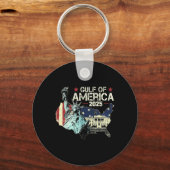 Golf van Amerika Grappige Golf van Mexico Vlag van Sleutelhanger (Voorkant)