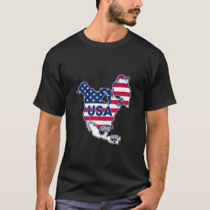 Golf van Amerika Grappige Golf van Mexico Vlag van T-shirt