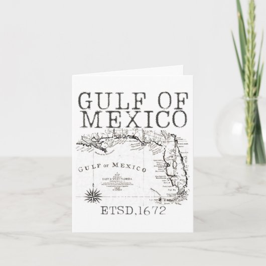 Golf van Amerika Grappige Golf van Mexico vlagkaar Kaart (Voorkant)