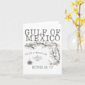 Golf van Amerika Grappige Golf van Mexico vlagkaar Kaart (Gele Bloem)