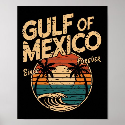 Golf van Amerika Grappige Golf van Mexico vlagkaar Poster (Voorkant)