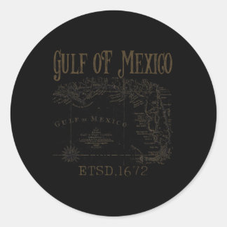 Golf van Amerika Grappige Golf van Mexico vlagkaar Ronde Sticker