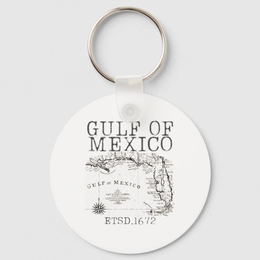 Golf van Amerika Grappige Golf van Mexico vlagkaar Sleutelhanger (Voorkant)