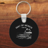 Golf van Amerika Grappige Golf van Mexico vlagkaar Sleutelhanger (Voorkant)