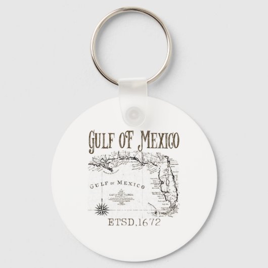 Golf van Amerika Grappige Golf van Mexico vlagkaar Sleutelhanger (Voorkant)