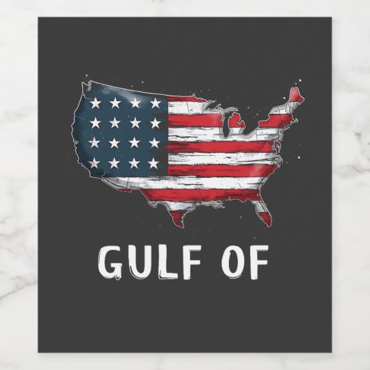 Golf van Amerika Grappige Trump Oostkust Mexico  Wijn Etiket (Enkel label)