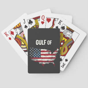 Golf van Amerika Grappige Trump VS Landkaart Vlag Pokerkaarten