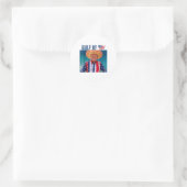 Golf van Amerika Grappige vlag van de VS Ronde Sticker (Tas)