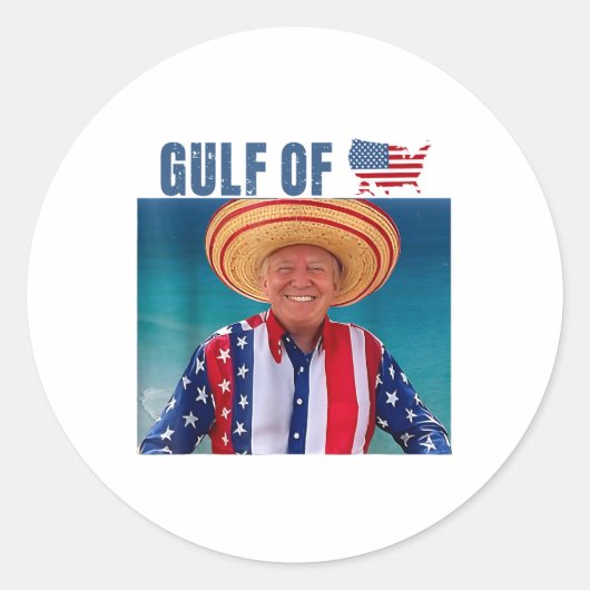 Golf van Amerika Grappige vlag van de VS Ronde Sticker (Voorkant)