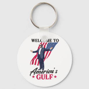 Golf van Amerika Grappige vlag van de VS Sleutelhanger